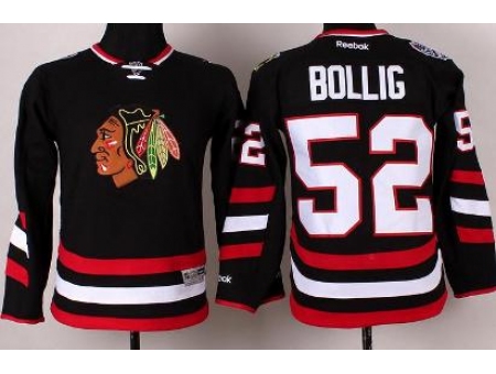 Youth Chicago Blackhawks 52 Brandon Bollig Black 2014 Stadium Series Jersey