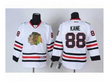 Youth Chicago Blackhawks 88# Kane White Jerseys