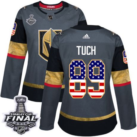 womens alex tuch vegas golden knights jersey gray adidas 89 nhl 2018 stanley cup final authentic usa