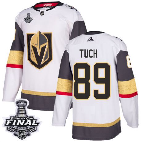 womens alex tuch vegas golden knights jersey white adidas 89 nhl away 2018 stanley cup final authent