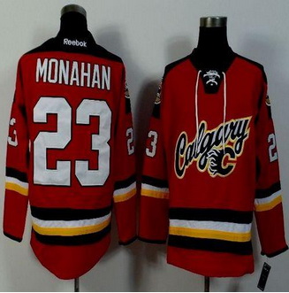 Calgary Flames #23 Sean Monahan Red Alternate Stitched NHL Jersey