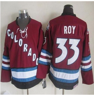 Colorado Avalanche #33 Patrick Roy Red CCM Throwback Stitched NHL Jersey