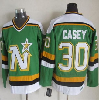 Dallas Stars #30 Jon Casey Green CCM Throwback Stitched NHL Jersey