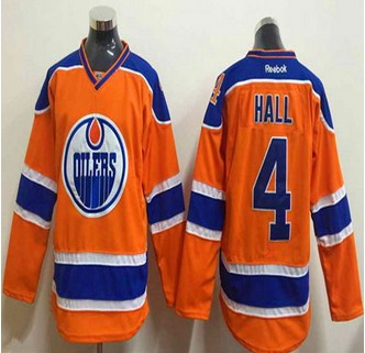 Edmonton Oilers #4 Taylor Hall Orange Stitched NHL Jersey