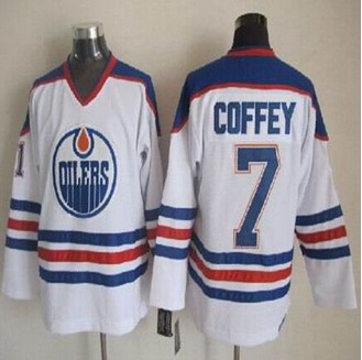 Edmonton Oilers #7 Paul Coffey White CCM Throwback Stitched NHL Jersey