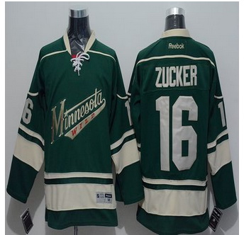 Minnesota Wild #16 Jason Zucker Green Stitched NHL Jersey