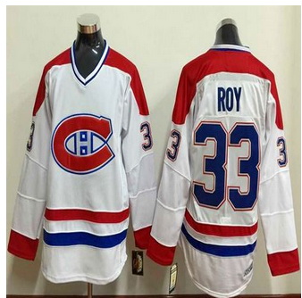 Montreal Canadiens #33 Patrick Roy White Stitched NHL Jersey