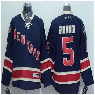 New York Rangers #5 Dan Girardi Navy Blue Alternate Stitched NHL Jersey