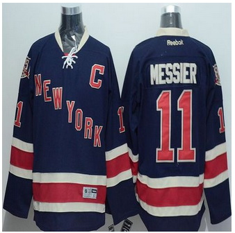 New York Rangers #11 Mark Messier Dark Blue Third Stitched NHL Jersey