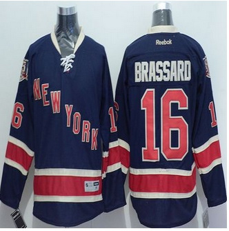 New York Rangers #16 Derick Brassard Navy Blue Alternate Stitched NHL Jersey