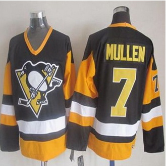 Pittsburgh Penguins #7 Joe Mullen Black CCM Throwback Stitched NHL Jersey