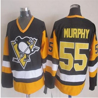 Pittsburgh Penguins #55 Larry Murphy Black CCM Throwback Stitched NHL Jersey