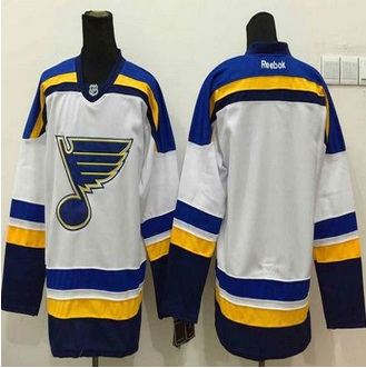 St Louis Blues Blank White New Road Stitched NHL Jersey