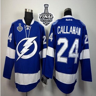 Tampa Bay Lightning #24 Ryan Callahan Blue 2015 Stanley Cup Stitched NHL Jersey