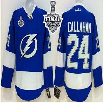 Tampa Bay Lightning #24 Ryan Callahan Royal Blue 2015 Stanley Cup Stitched Youth NHL Jersey