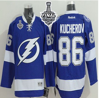 Tampa Bay Lightning #86 Nikita Kucherov Blue 2015 Stanley Cup Stitched NHL Jersey