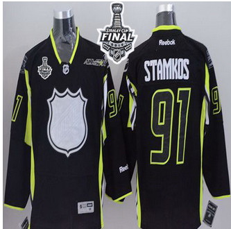 Tampa Bay Lightning #91 Steven Stamkos Black 2015 All Star 2015 Stanley Cup Stitched NHL jersey