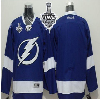 Tampa Bay Lightning Blank Blue 2015 Stanley Cup Stitched NHL Jersey