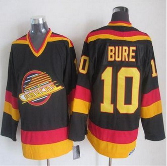 Vancouver Canucks #10 Pavel Bure Black Gold CCM Throwback Stitched NHL Jersey