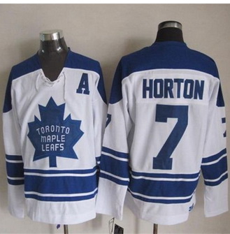 Toronto Maple Leafs #7 Tim Horton White CCM Throwback Third Stitched NHL Jersey