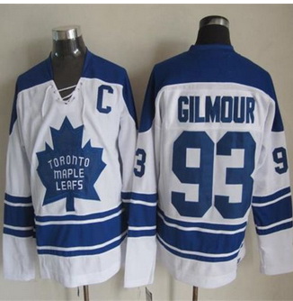 Toronto Maple Leafs #93 Doug Gilmour White CCM Throwback Third Stitched NHL Jersey