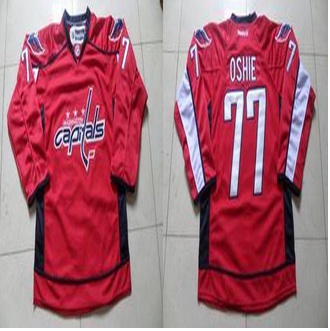 Washington Capitals #77 T.J Oshie Red Stitched NHL Jersey