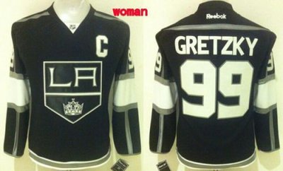 Kings #99 Wayne Gretzky Black Home Womens Stitched NHL Jersey