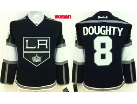 Women NHL Los Angeles Kings #8 Drew Doughty black jerseys