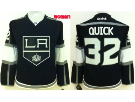 Women NHL Los Angeles Kings #32 Jonathan Quick black jerseys