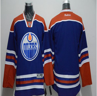 Edmonton Oilers Blank Stitched Light Blue NHL Jersey