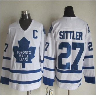 Toronto Maple Leafs #27 Darryl Sittler White CCM Throwback Stitched NHL Jersey