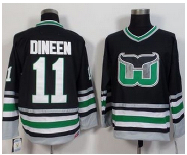 Hartford Whalers #11 Kevin Dineen Black CCM Throwback Stitched NHL Jersey