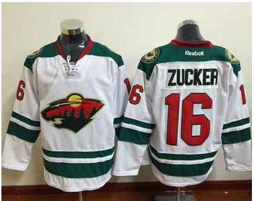 Minnesota Wild #16 Jason Zucker White Stitched NHL Jersey