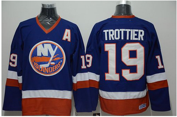 New York Islanders #19 Bryan Trottier Stitched Baby Blue CCM Throwback NHL Jersey