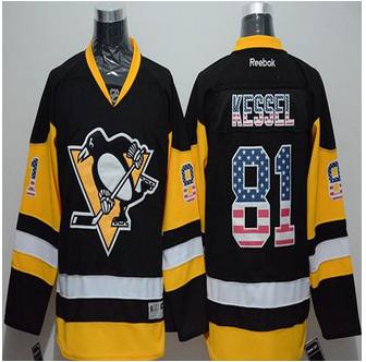 Pittsburgh Penguins #81 Phil Kessel Black Alternate USA Flag Fashion Stitched NHL Jersey