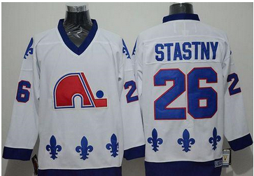 Quebec Nordiques #26 Peter Stastny White CCM Throwback Stitched NHL Jersey