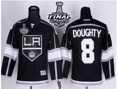 Kids Los Angeles Kings #8 Drew Doughty Black Home 2014 Stanley Cup Finals Stitched NHL Jerseys