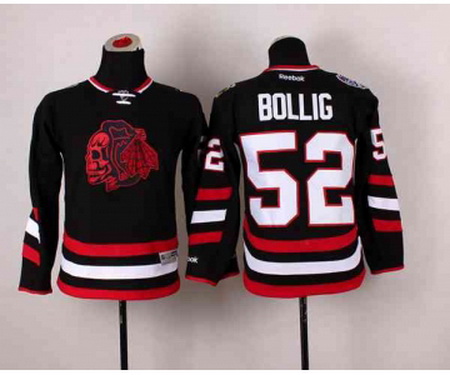 youth nhl jerseys chicago blackhawks #52 bollig black[2014 new stadium][the skeleton head]