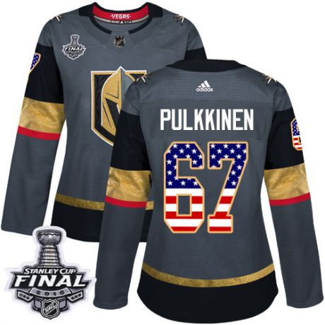 womens teemu pulkkinen vegas golden knights jersey gray adidas 67 nhl 2018 stanley cup final authent