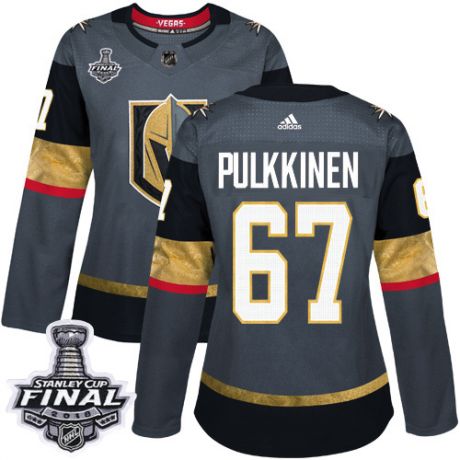 womens teemu pulkkinen vegas golden knights jersey gray adidas 67 nhl home 2018 stanley cup final au