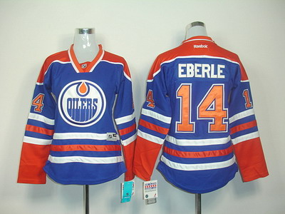 women Edmonton Oilers #14 Jordan Eberle Jerseys LT blue