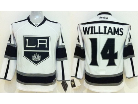 Kids Los Angeles Kings 14 Justin Williams White NHL Hockey Jerseys