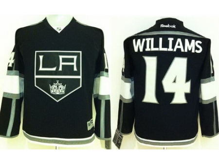 Kids Los Angeles Kings 14 Justin Williams Black NHL Hockey Jerseys