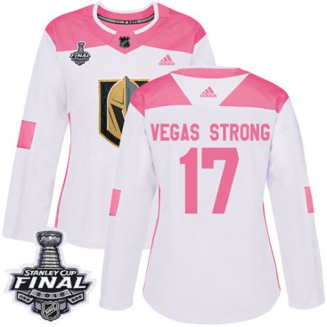 womens vegas strong vegas golden knights jersey white pink adidas 17 nhl 2018 stanley cup final auth