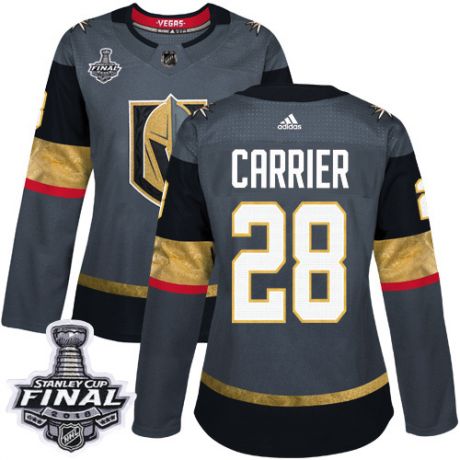 womens william carrier vegas golden knights jersey gray adidas 28 nhl home 2018 stanley cup final au