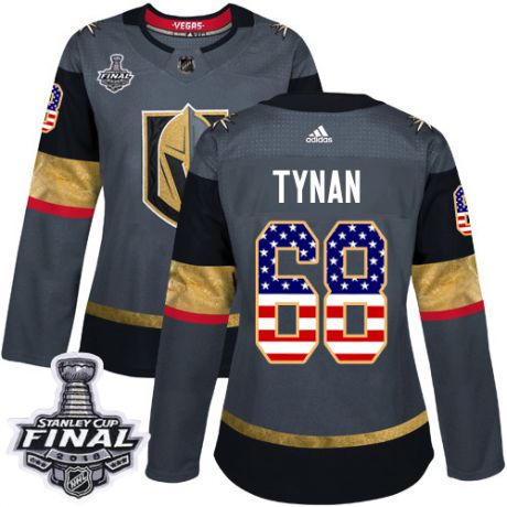 womens tj tynan vegas golden knights jersey gray adidas 68 nhl 2018 stanley cup final authentic usa 