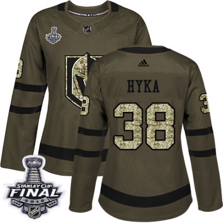 womens tomas hyka vegas golden knights jersey green adidas 38 nhl 2018 stanley cup final authentic s