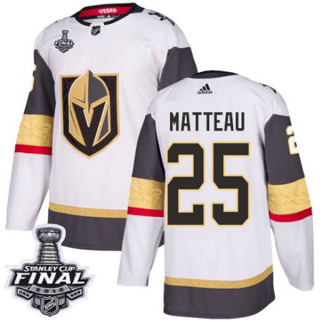 womens stefan matteau vegas golden knights jersey white adidas 25 nhl away 2018 stanley cup final au