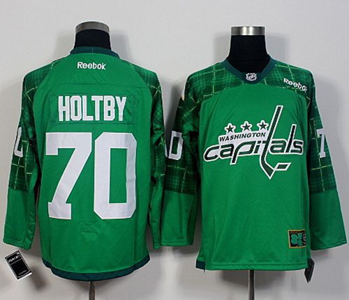 Capitals #70 Braden Holtby Green St  Patricks Day New Stitched NHL Jersey