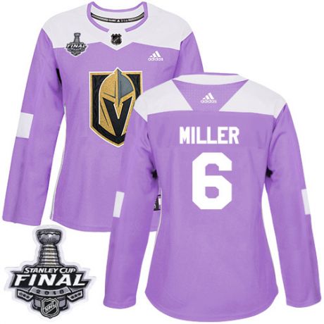 womens colin miller vegas golden knights jersey purple adidas 6 nhl 2018 stanley cup final authentic